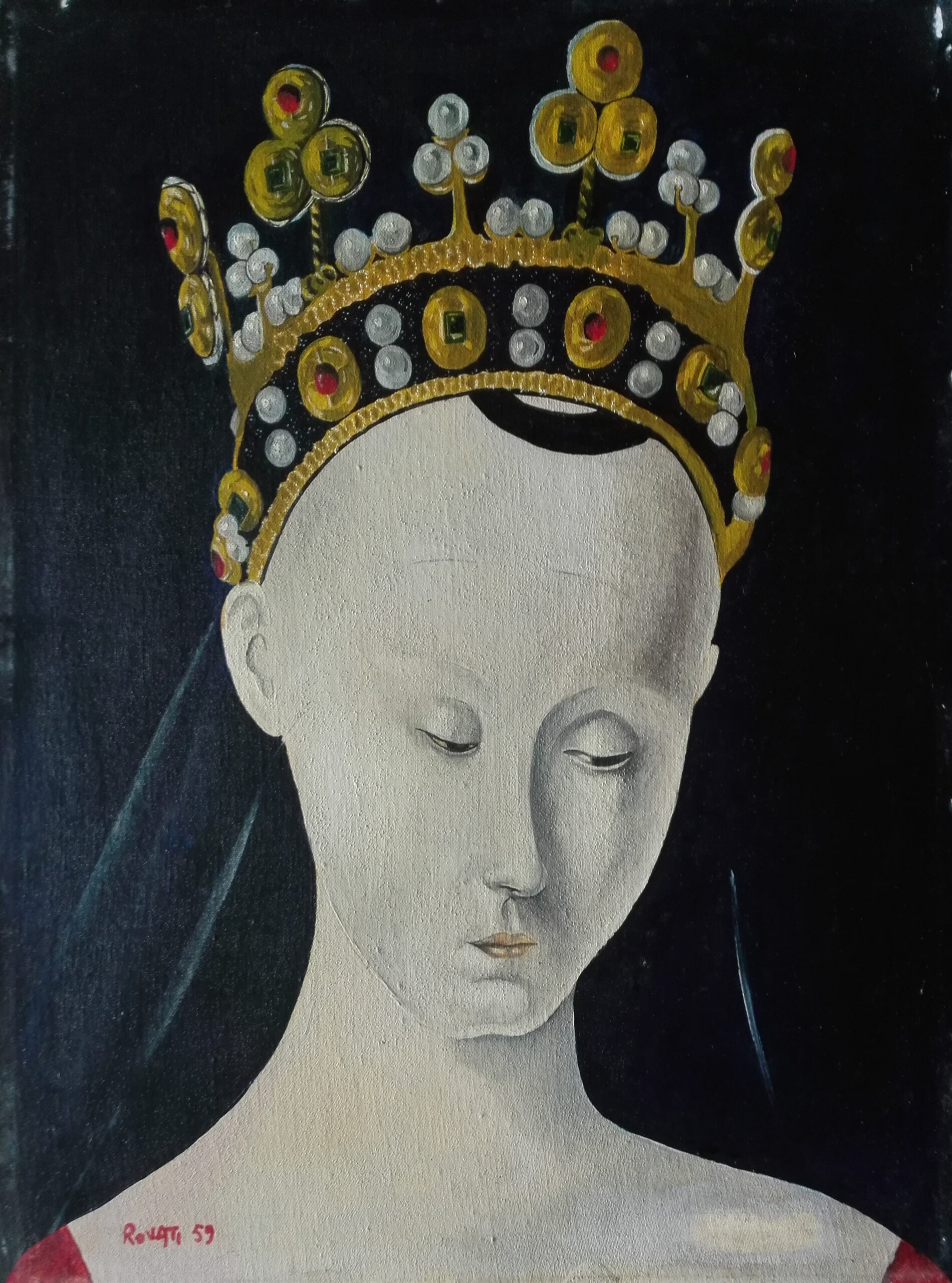 Rovati - Copia de un detalle de la Virgen con el Niño de Jean Foquet