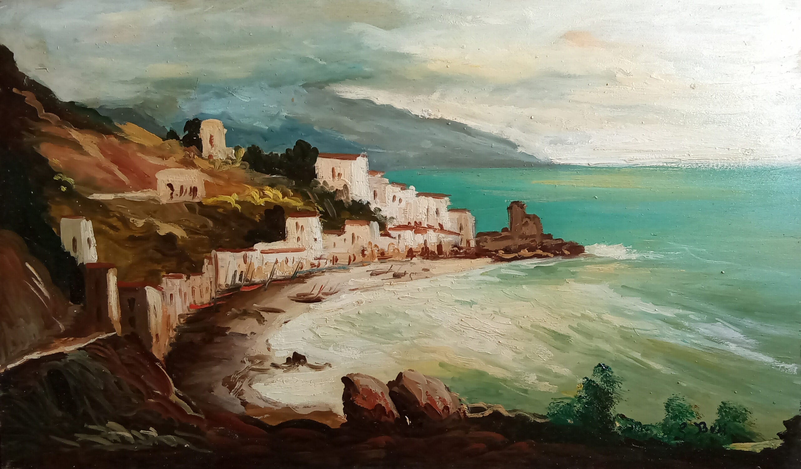 Busi - Temporale nel Golfo di Amalfi (da Giacinto Gigante)