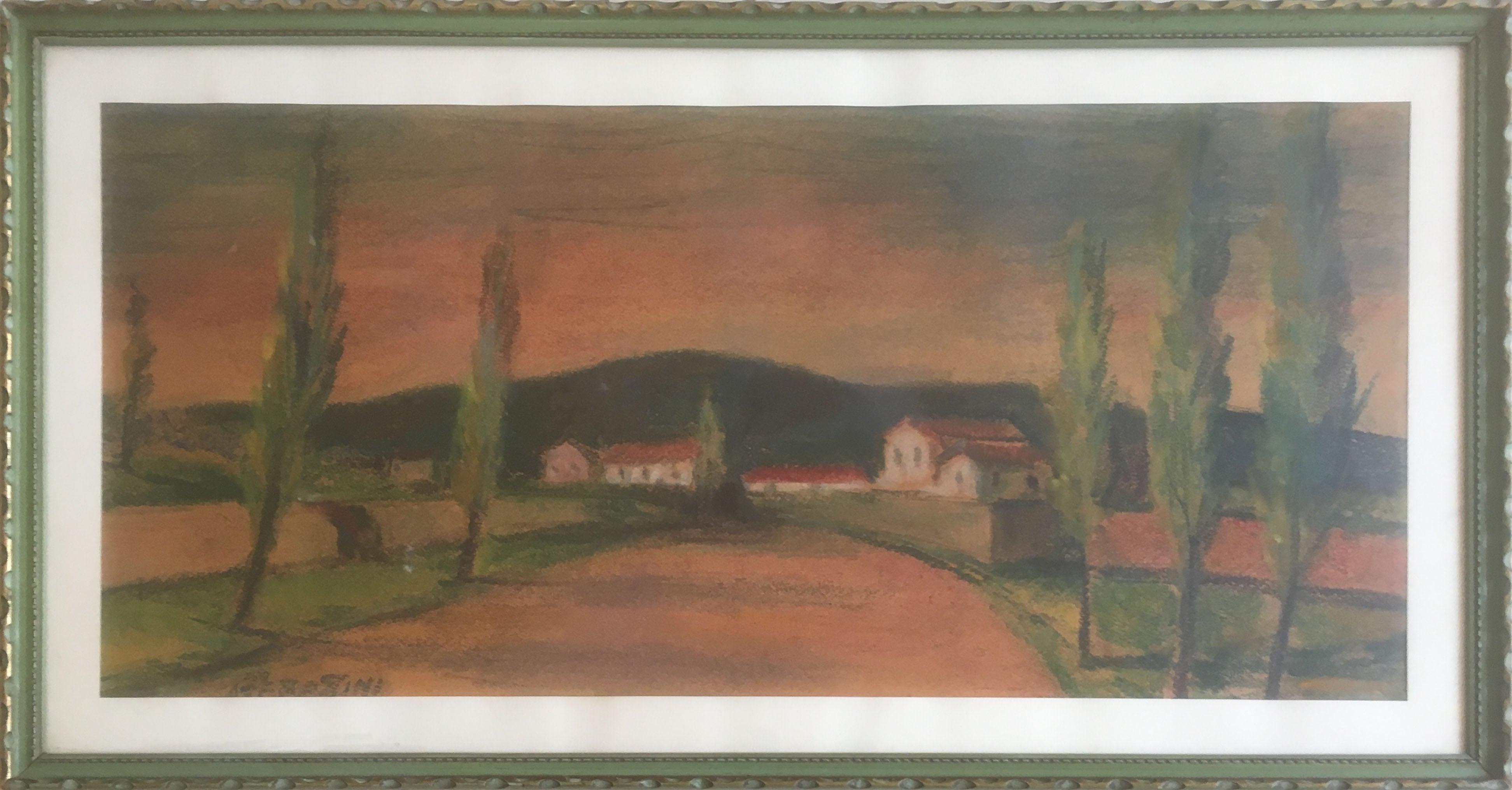 A. Perazzini - Sunset over the farmhouse