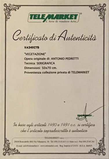 Antonio Pedretti - Vegetation