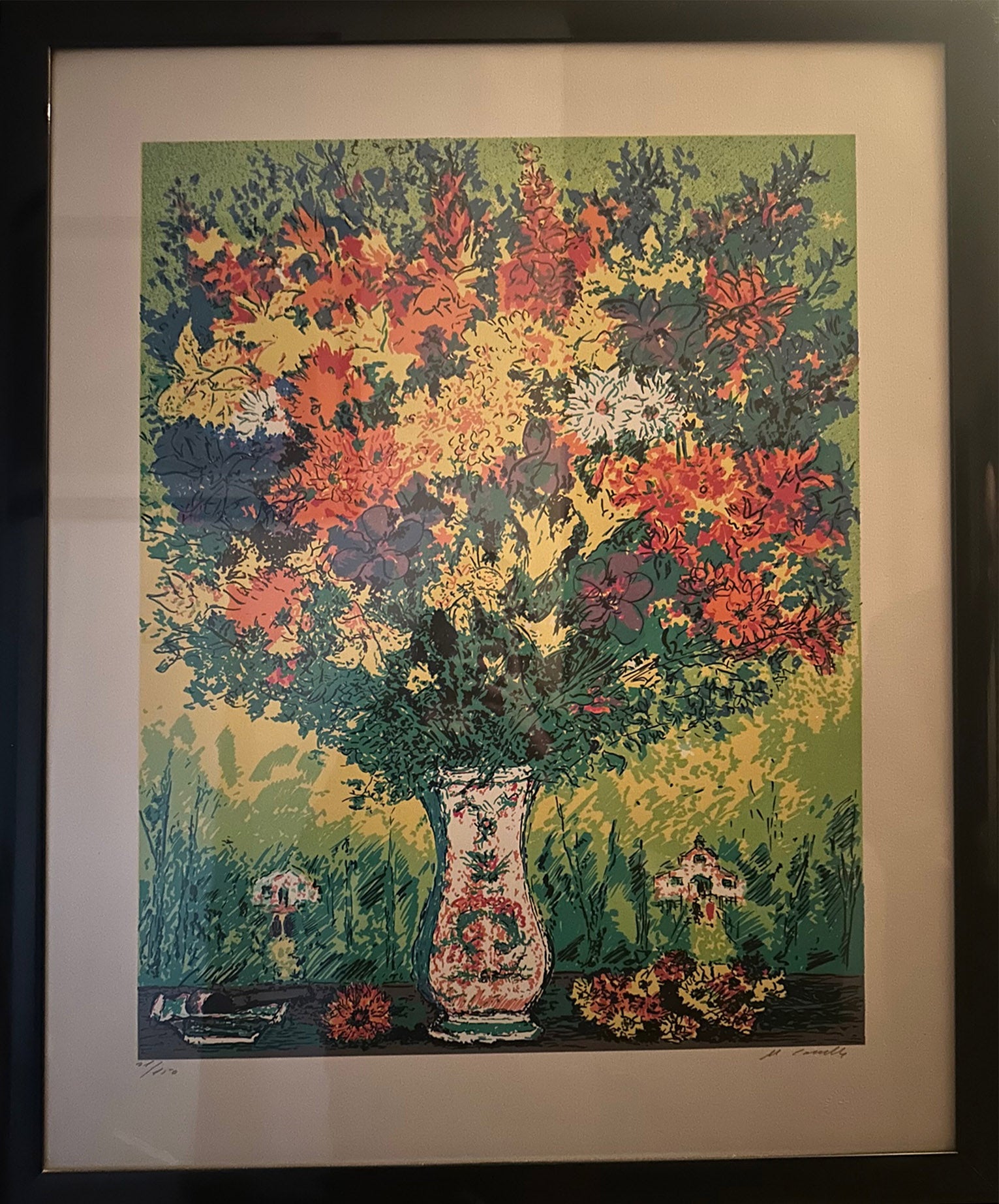 Michele Cascella - Jarrón de flores