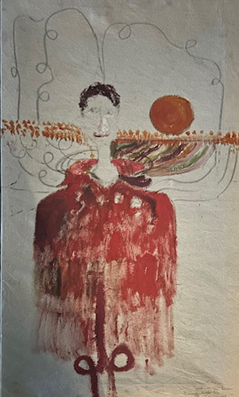 G. Corcos - Retrato en rojo