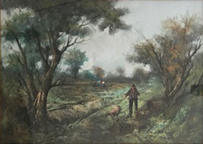 Raffaele Maietta - Paisaje con cazador
