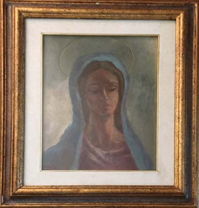 Madonna, olio su tela di Mario Petri