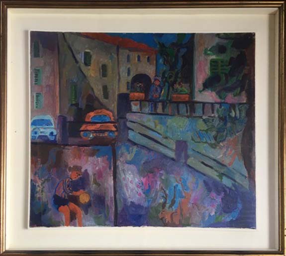 Figura, olio su tela di Giacomelli