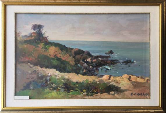 Terra mare di Antonio Sbrana, olio su tela