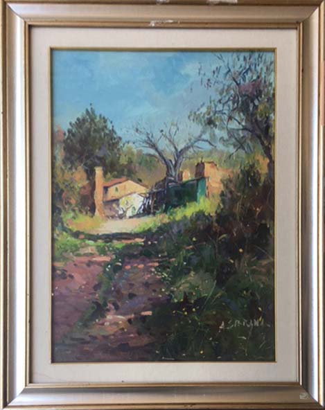 Stradina antica - Olio su tela - Antonio Sbrana
