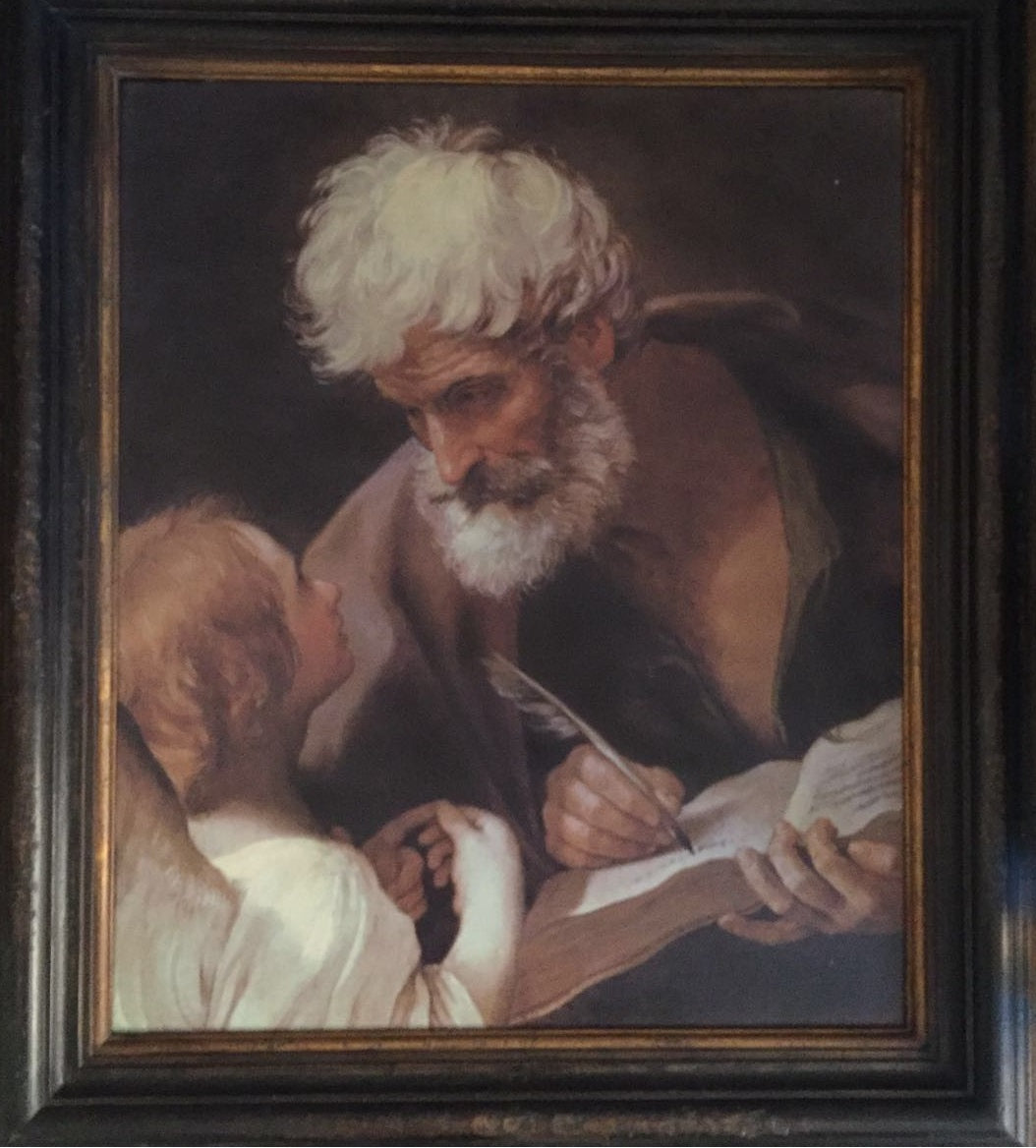 Giansiracusa - Reproducción de "El evangelista Mateo y el ángel" de Guido Reni