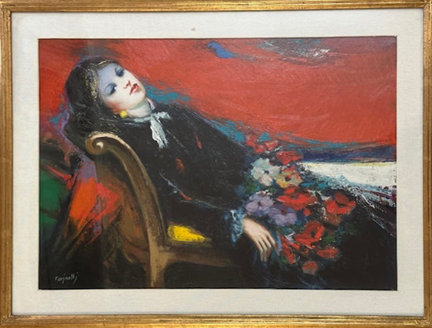 Ezio Farinelli - Donna con fiori