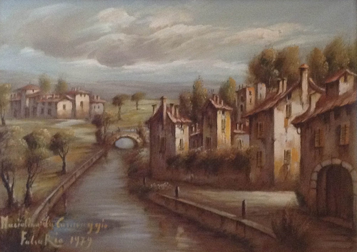 Mariolino da Caravaggio - Old Milan on the Canal at Crescenzago