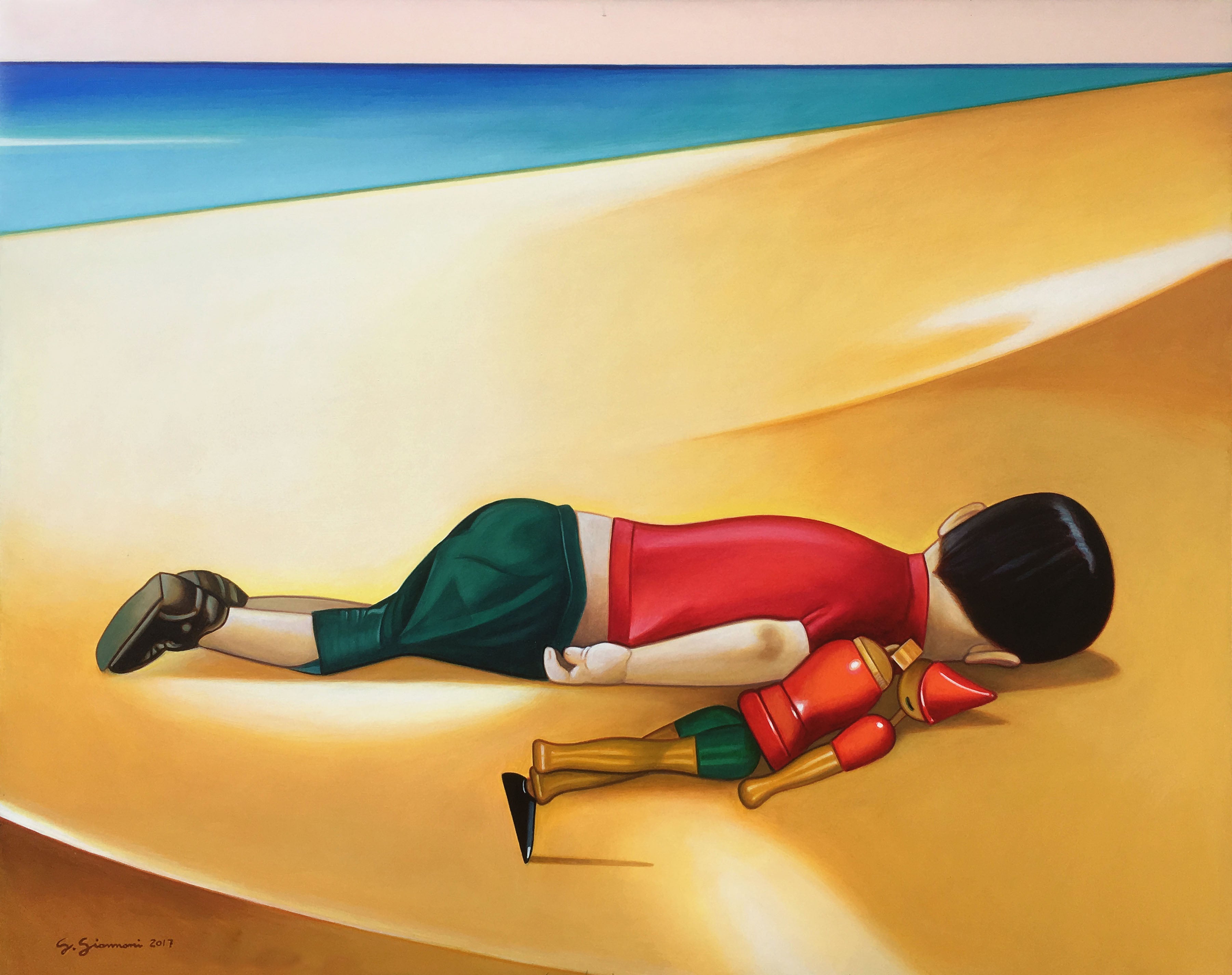 Gianfranco Giannoni - Sleeping Child with Pinocchio