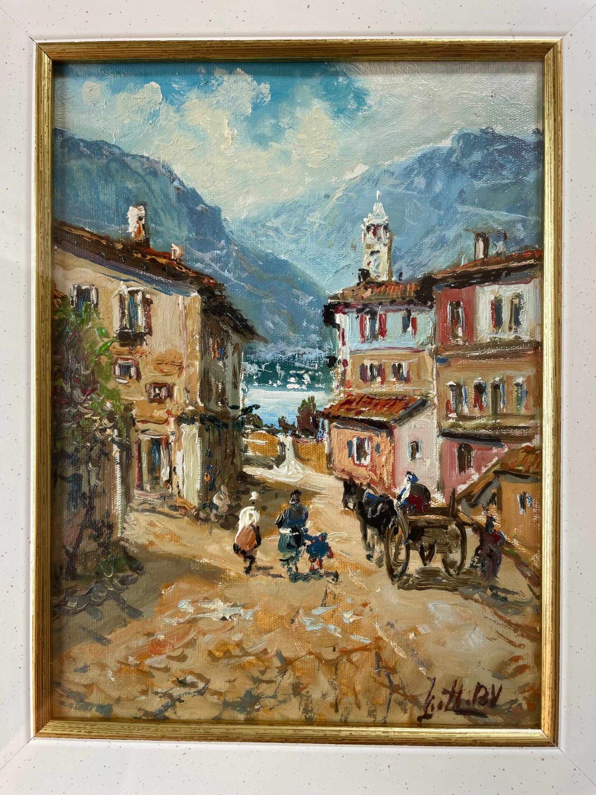 Pietro Virgilio Lietti - Paisaje en el lago Pusiano