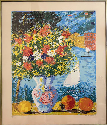 Michele Cascella - Jarrón de flores