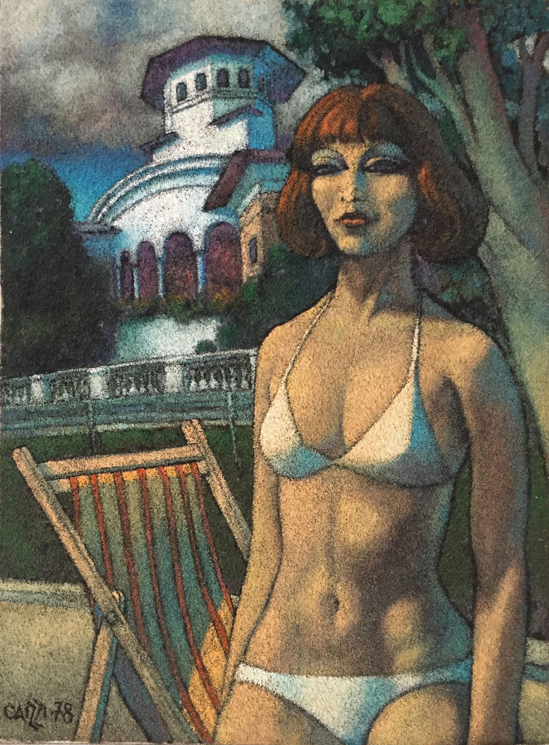 Gino Caizzi - Villa Serafini, el bañista