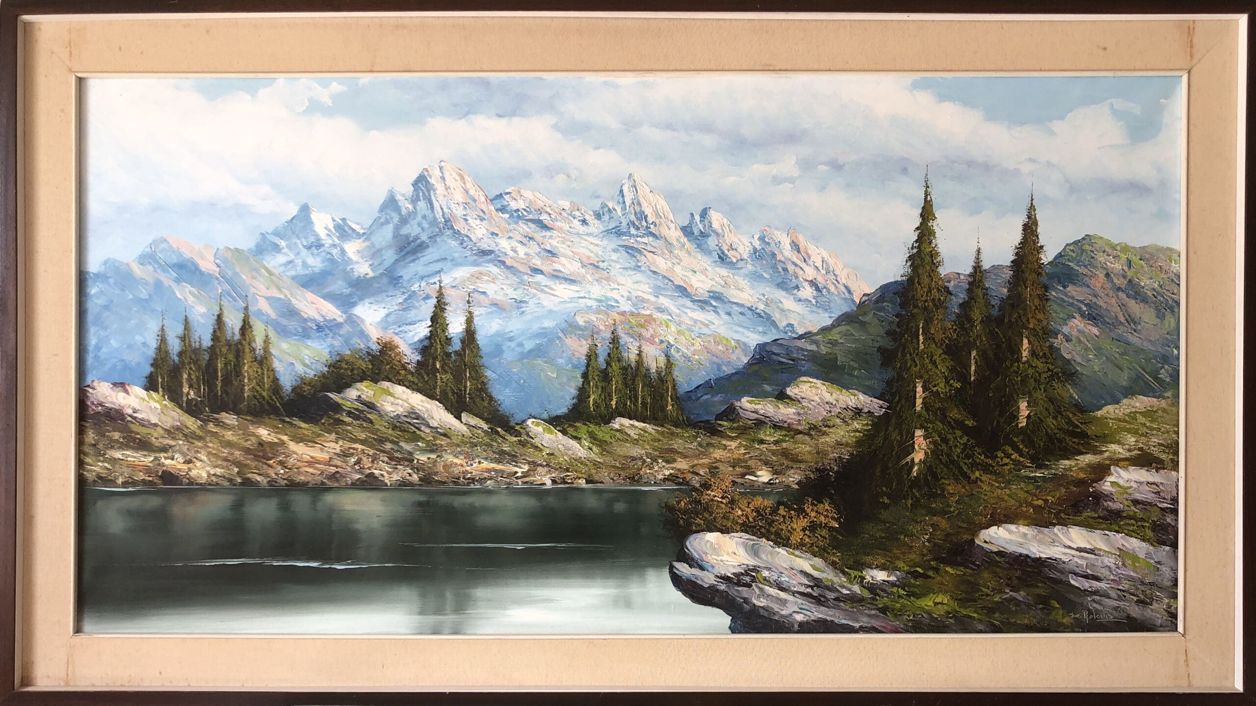 Attributable to Paolo De Robertis - Landscape on the lake