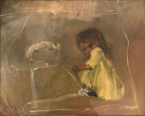 Edolo Masci - Little Girl in a Yellow Dress