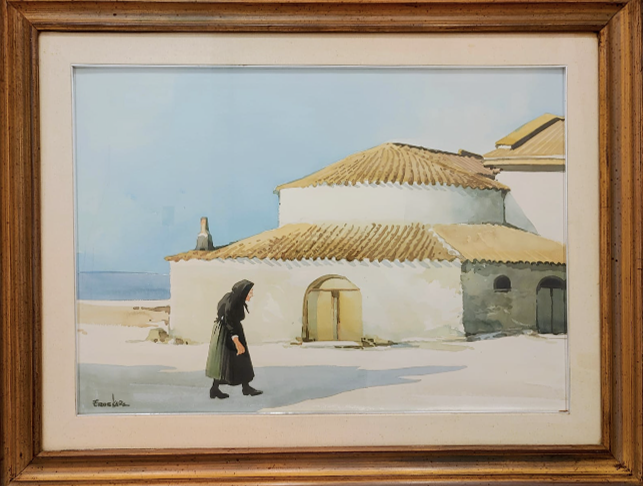 Attribuibile a Eros Kara - Cammino di donna