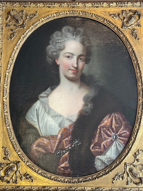 Scuola Francese del 700 (attribuito a) - Senza titolo (Ritratto di nobildonna)