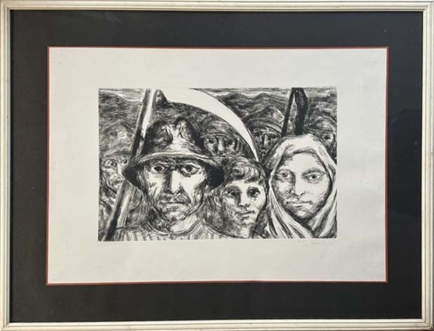 Litografia figurativa Senza titolo di Carlo Levi