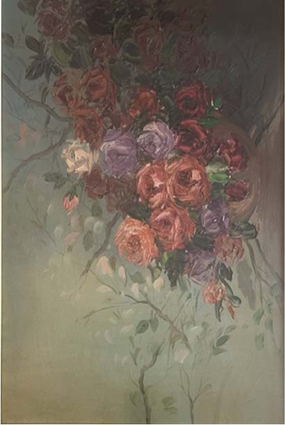Fiori, olio su tela firmato Saltari