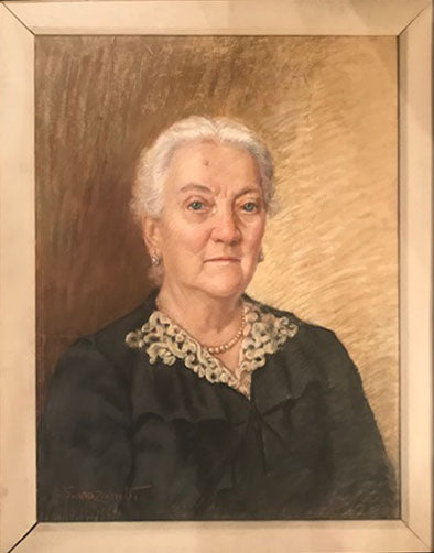 Paola Serra Zanetti - Ritratto di donna con fila di perle