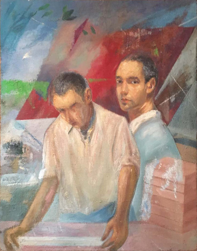 Eugenio Angelo Lotti - El pintor con su padre
