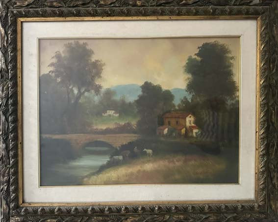 Paesaggio a olio su tela di Severini