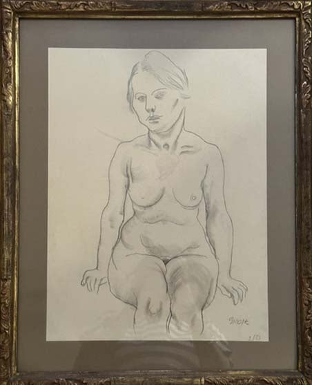 Nudo, matita su carta di George Grosz