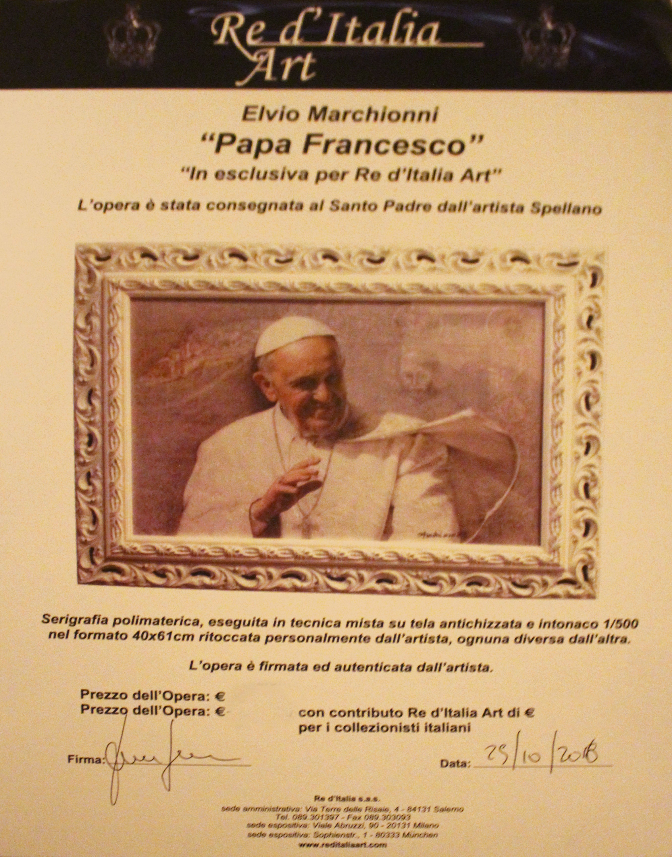 Elvio Marchionni - Pope Francis