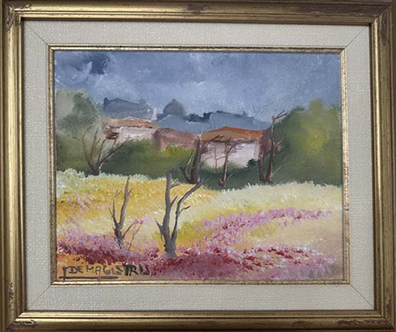 Primavera in fiore, olio su tela di Leonardo De Magistris