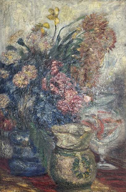 Vaso di fiori a olio su tela di Spadini