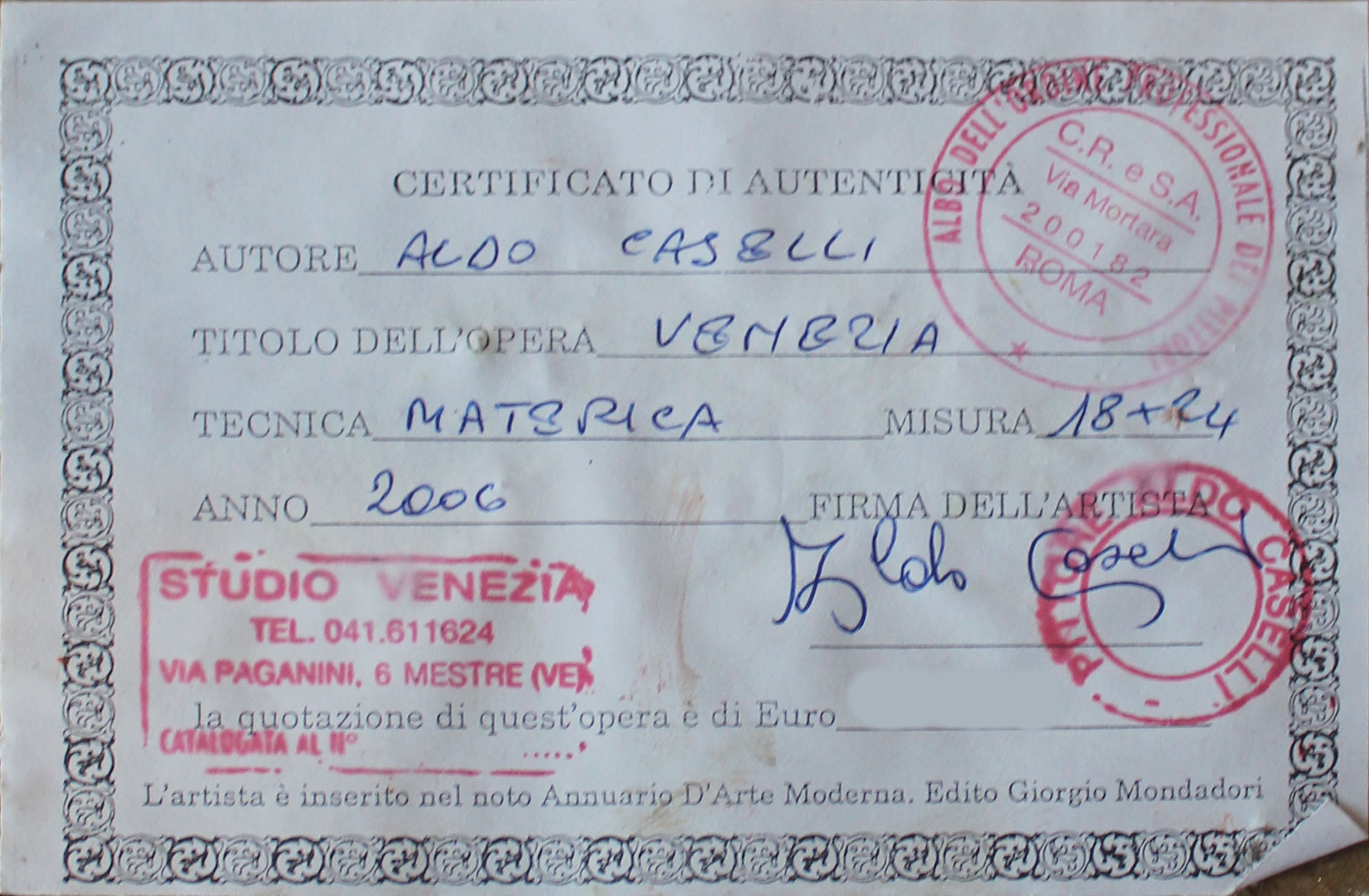 Aldo Caselli - Venecia