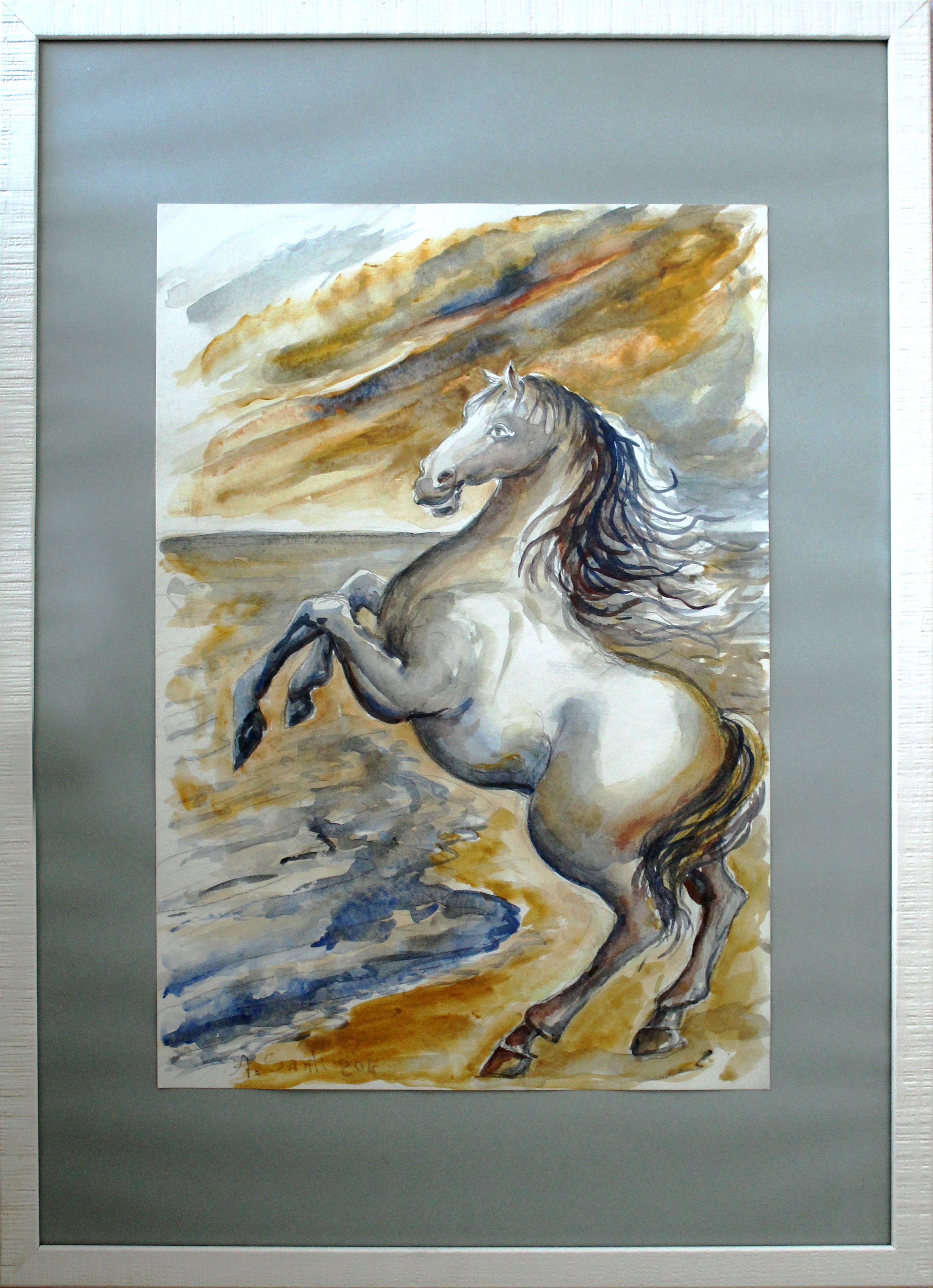 Arduina Santi - Caballo junto al mar