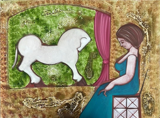 Franco Rivola, alias Rowlia - Mujer con caballo