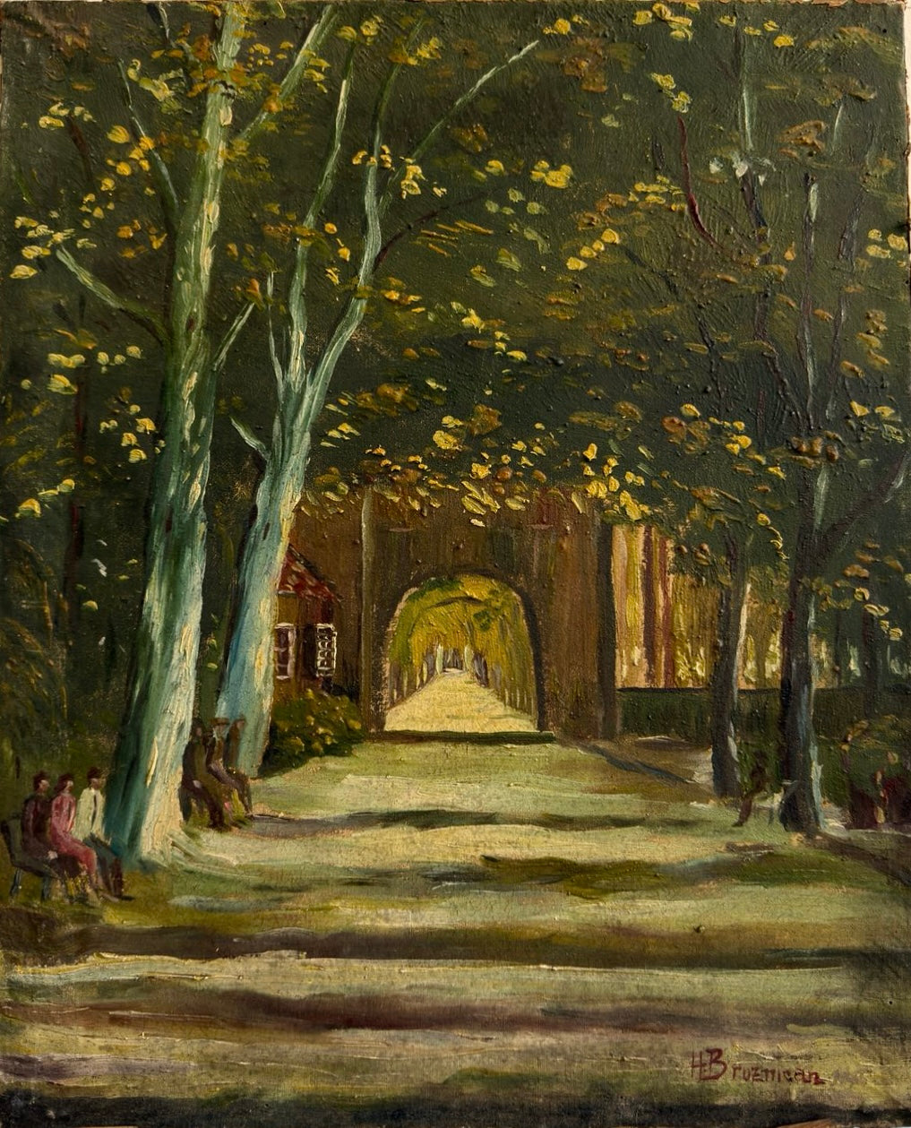 H. Bruzttican - Untitled (Street with Arch)