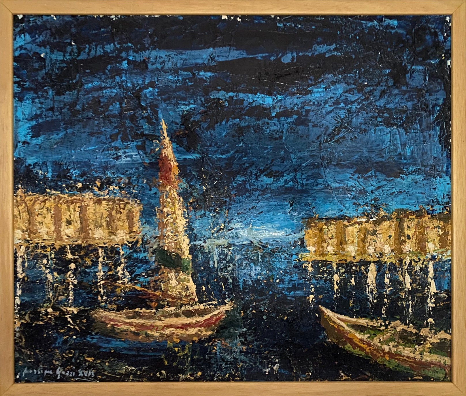 Massimo Gozzi - Boats at Night