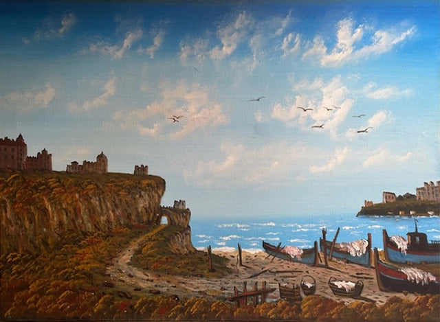 Fernando Severini - Paisaje marino con barcos