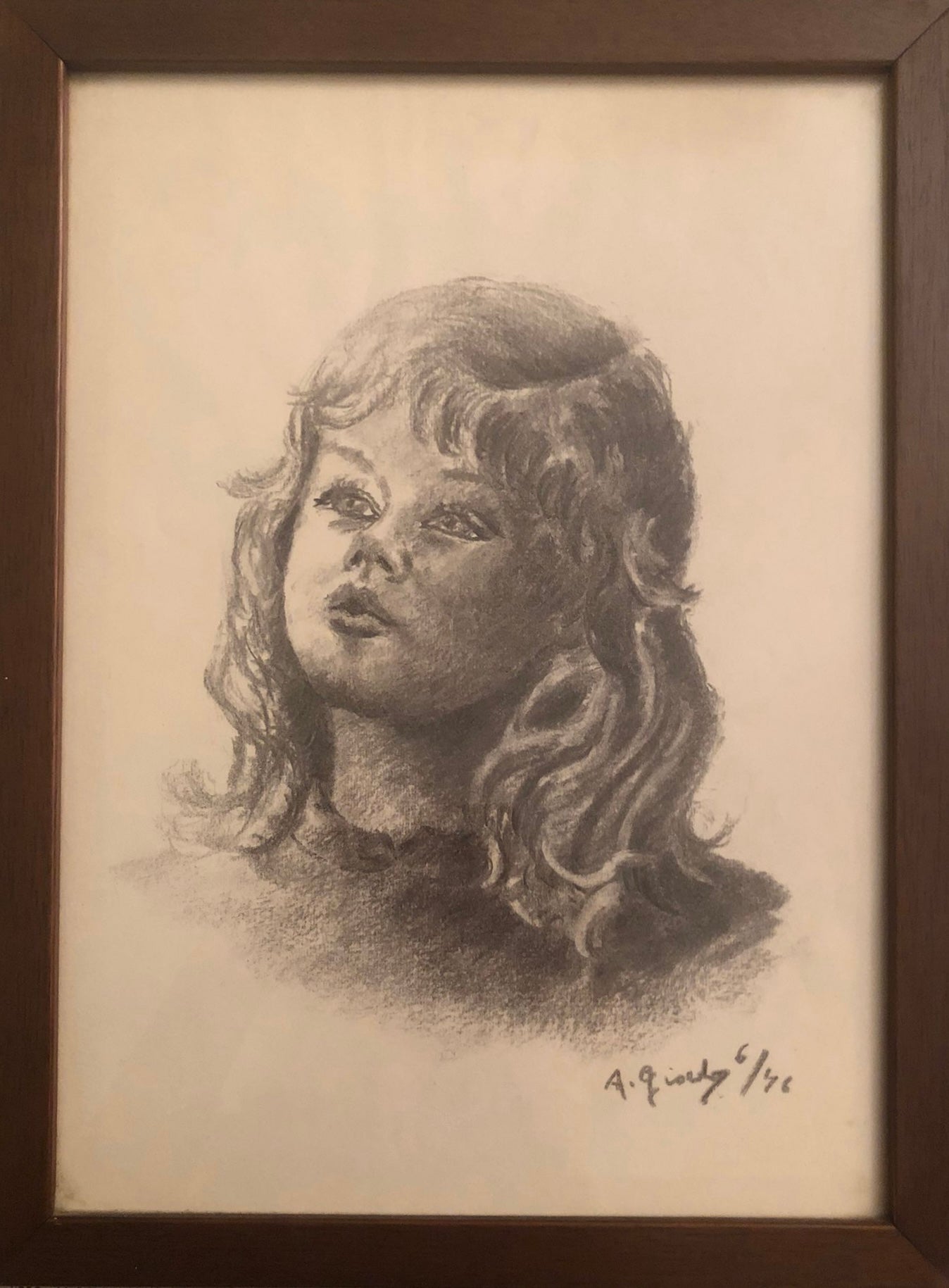 Ritratto di bambina – Carboncino – Adriana Giorda