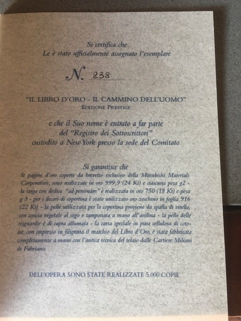 Il Libro d'Oro. Il cammino dell'uomo - Editalia