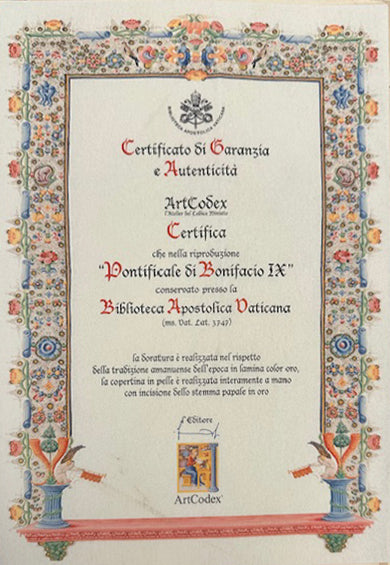 Pontifical de Bonifacio IX - Art Codex