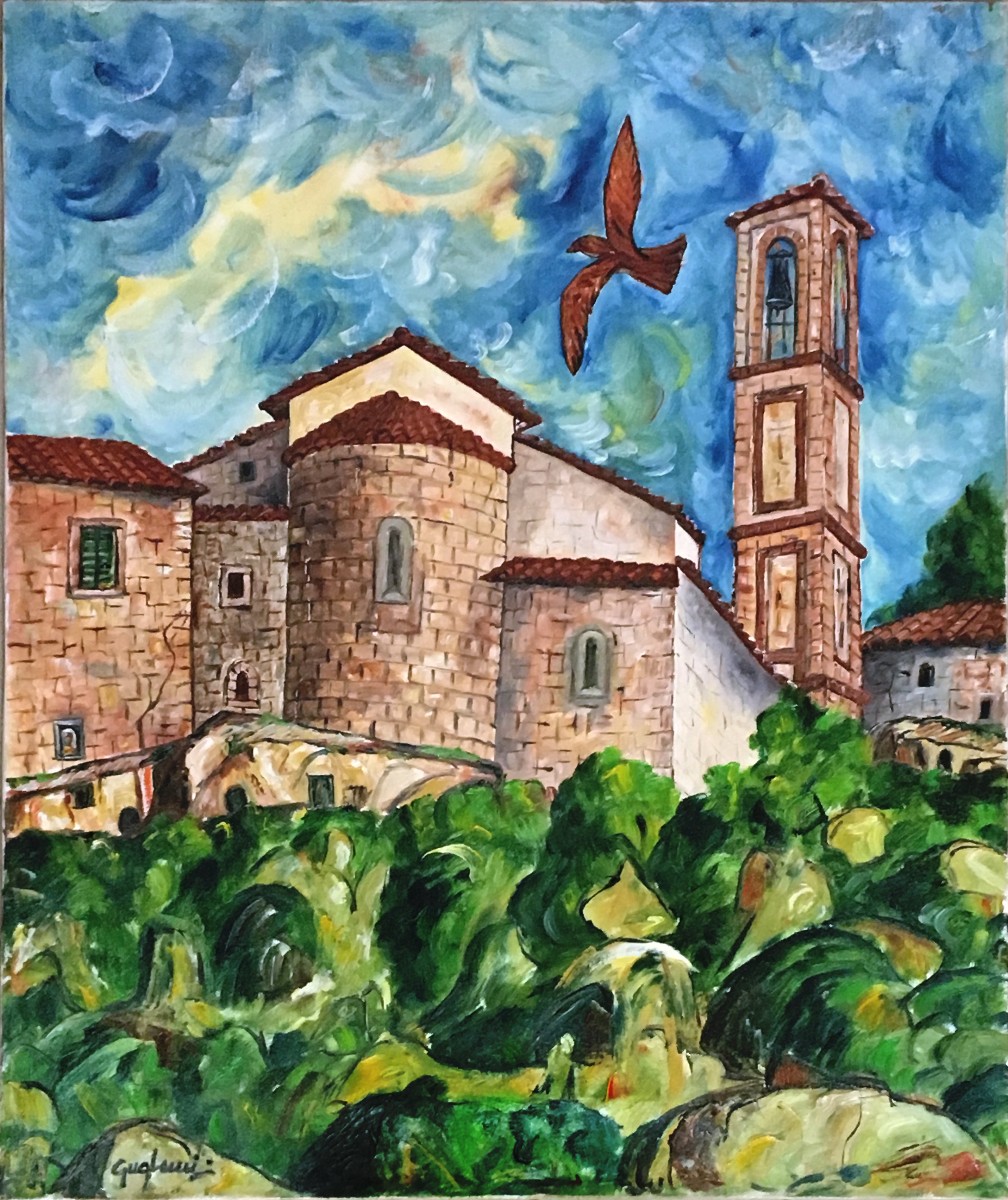 Giovanni Guglielmi - Vecchio borgo a Mensano