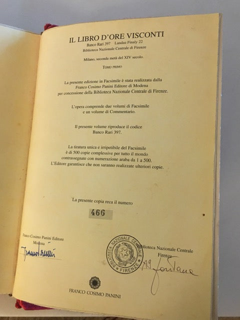 Franco Cosimo Panini - Libro d'Ore Visconti
