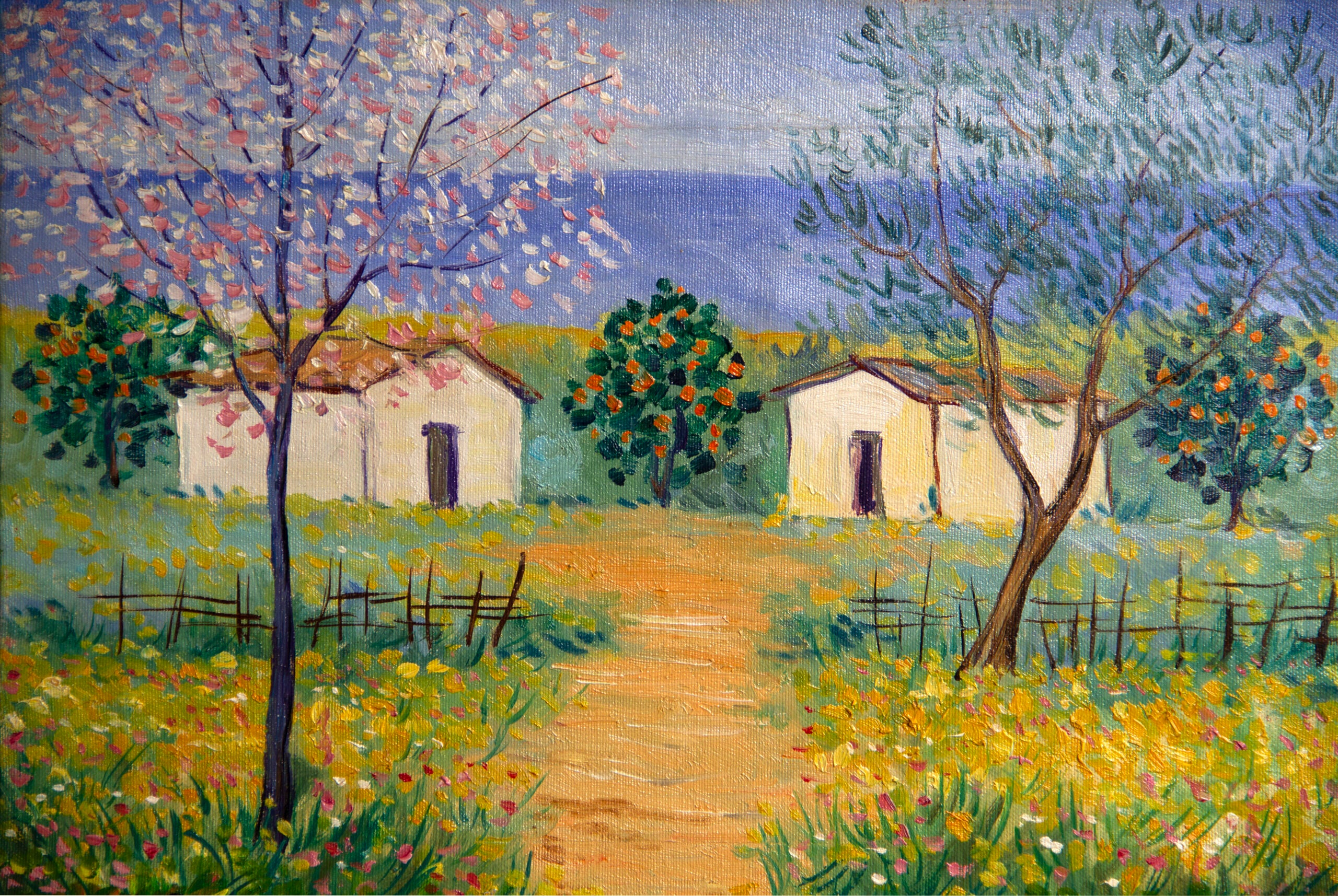 Michele Cascella - Paisaje campestre