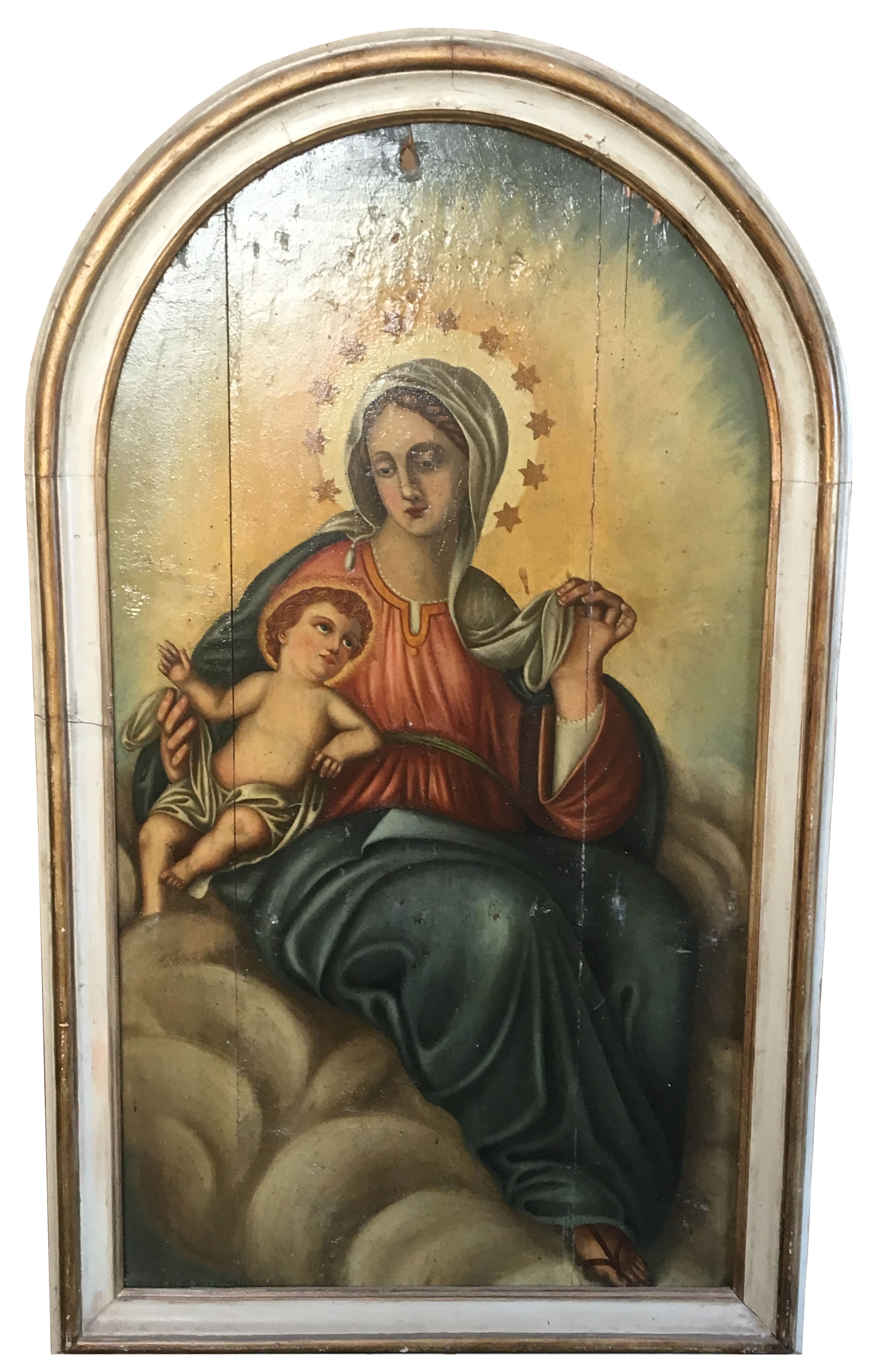 Escuela Napolitana - Virgen con el Niño