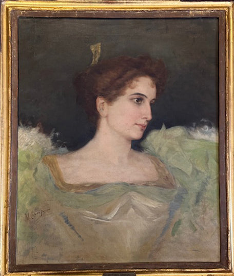 Attribuito a Vittorio Corcos - Ritratto di donna