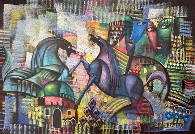 Abdul Rahem Tatari - Sin título (Caballos y máscaras)