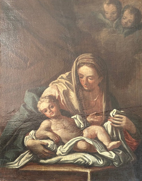 Scuola Napoletana - Madonna col bambino