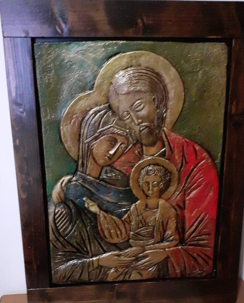 MADONNA, SAN JOSÉ CON EL NIÑO - GIUSEPPE PAVONE