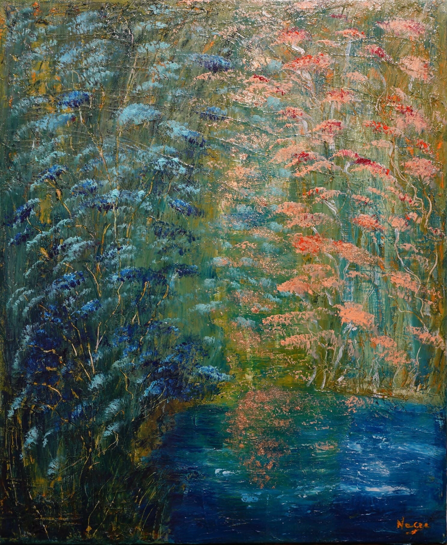 Nadia Crenna - Poudre d'Or - Olio su tela