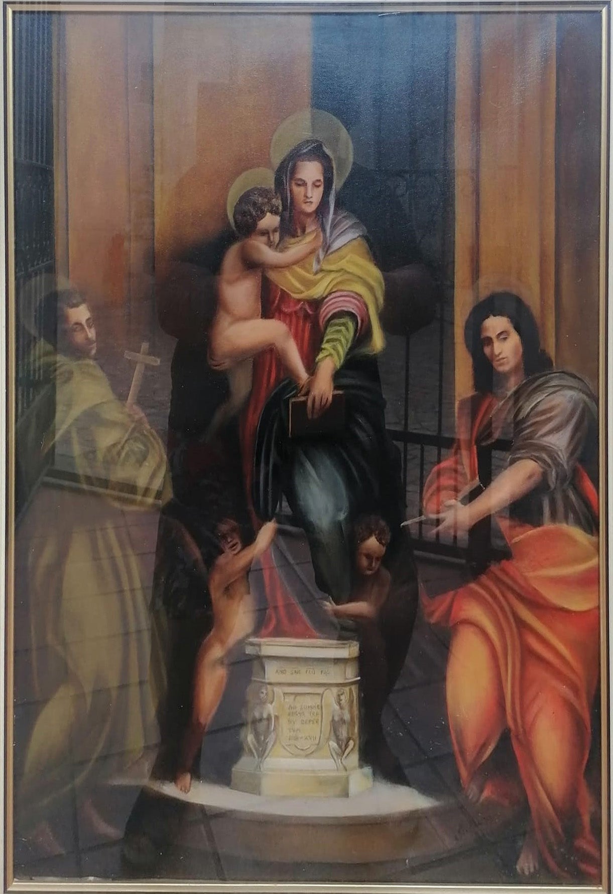 A. Caironi - Copia de la Virgen de las Arpías de Andrea del Sarto